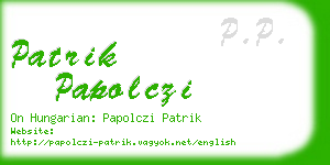 patrik papolczi business card
